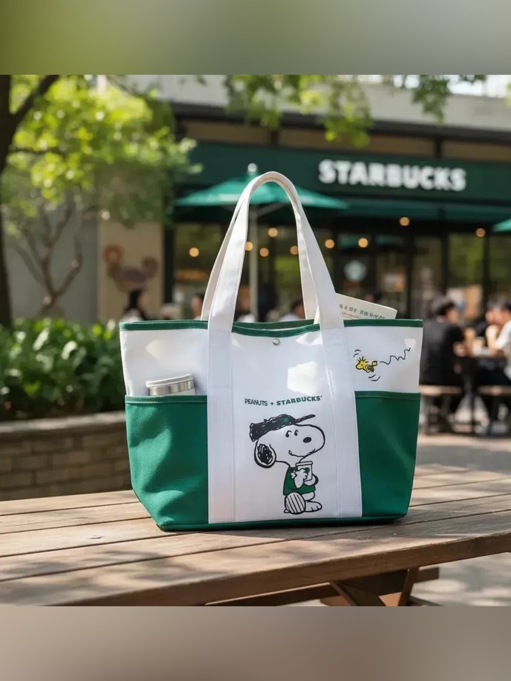 Peanuts x Starbucks tote bag